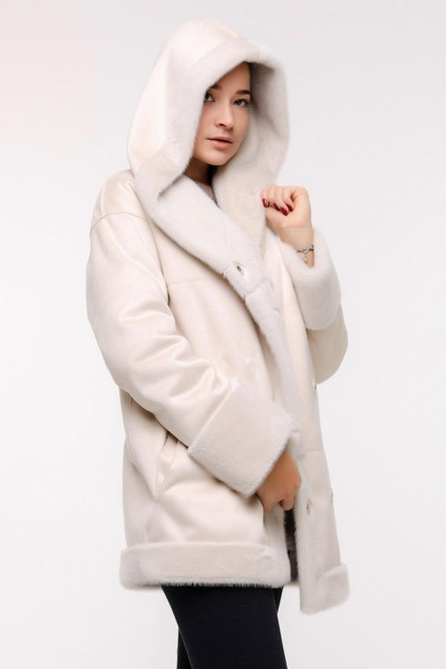 Wendbarer Eco-Kunstpelzmantel