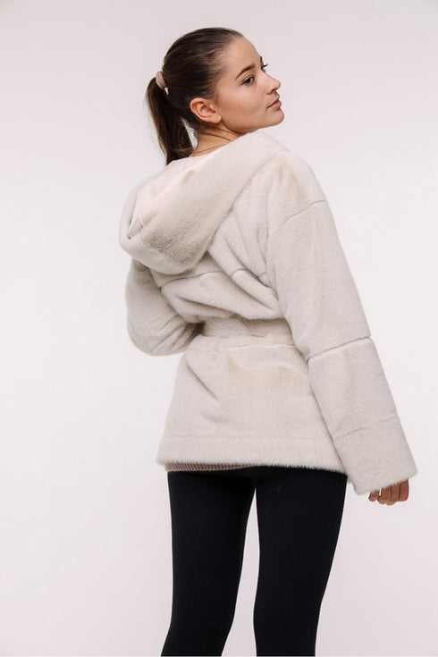 Wendbarer Eco-Kunstpelzmantel