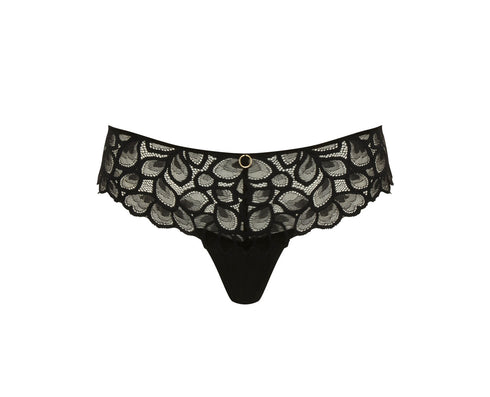 Panache Allure Thong – Schwarzer Spitzen-Tanga