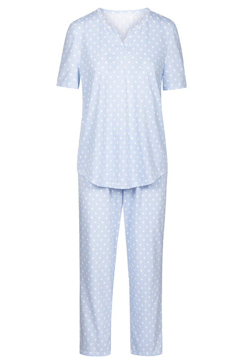 Rösch Pyjama mit 1/2-Ärmeln, Rundhalsausschnitt und 7/8-Hose
