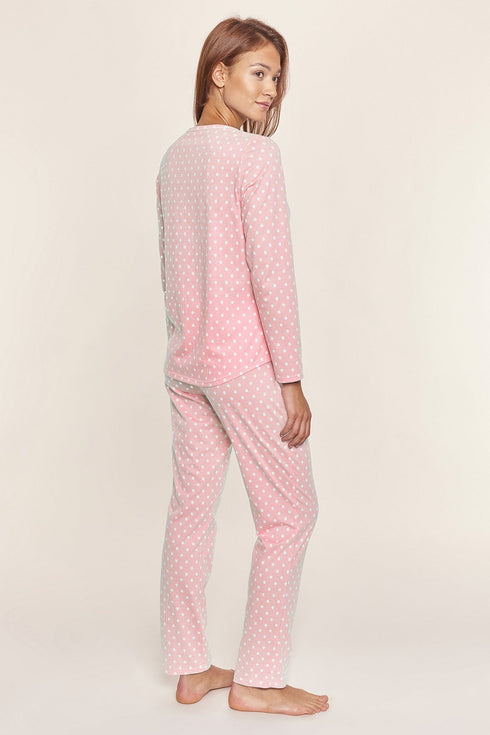 Rösch Pyjama „Tupfen“ mit Rundhalsausschnitt