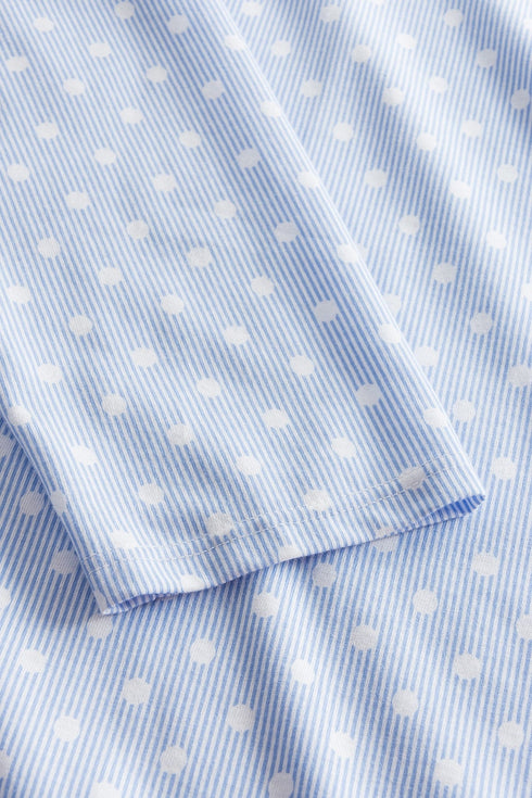 Rösch Pyjama „Tupfen“ mit Rundhalsausschnitt, langen Ärmeln (1/1) und langer Hose