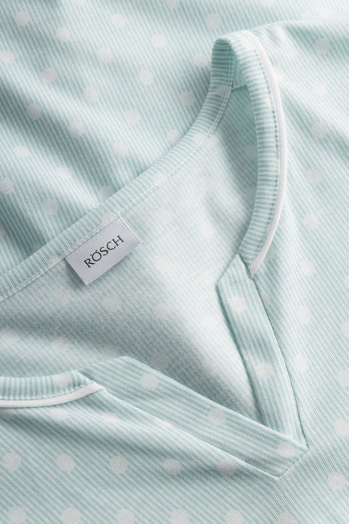 Rösch Pyjama „Tupfen“ mit Rundhalsausschnitt, langen Ärmeln (1/1) und langer Hose