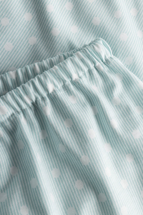 Rösch Pyjama „Tupfen“ mit Rundhalsausschnitt, langen Ärmeln (1/1) und langer Hose