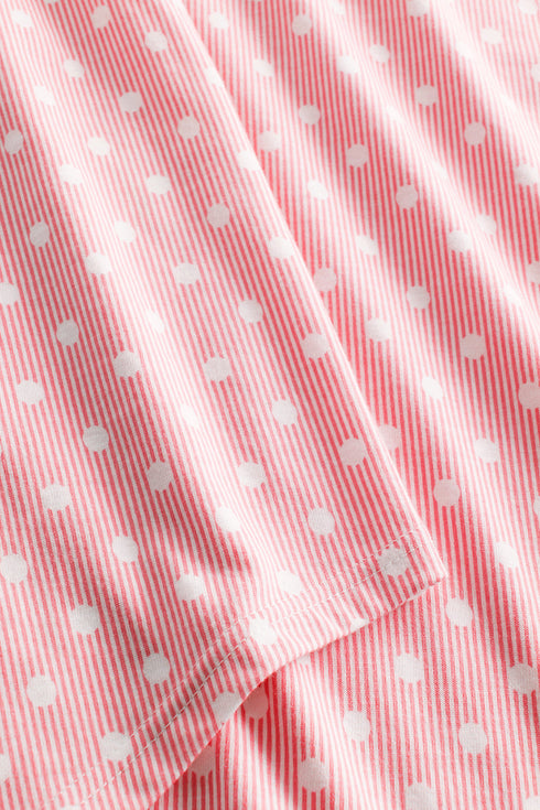 Rösch Nachthemd „Tupfenstreifen“ mit Rundhalsausschnitt und langen Ärmeln