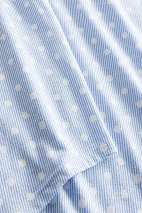 Rösch Nachthemd „Tupfenstreifen“ mit Rundhalsausschnitt und langen Ärmeln