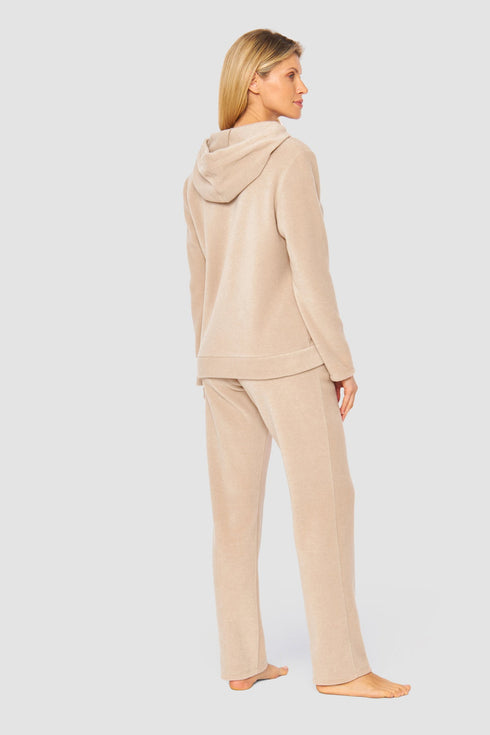 Rösch Lounge-Set – Kapuzenjacke (Zip) und Hose heather nature