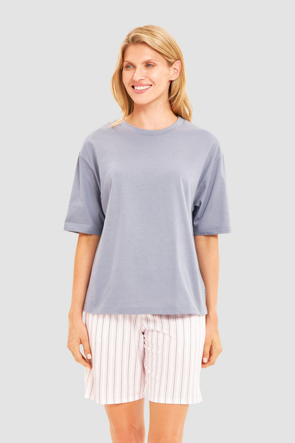 Rösch Halbarm-Shirt „Plane Color“ mit Rundhalsausschnitt