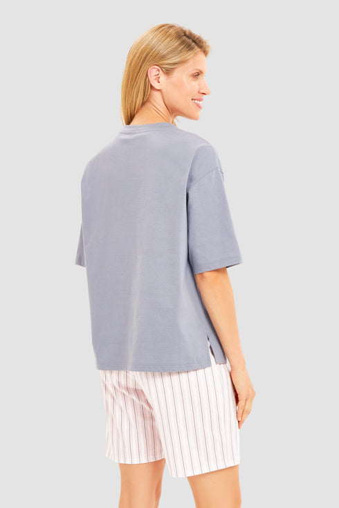 Rösch Halbarm-Shirt „Plane Color“ mit Rundhalsausschnitt