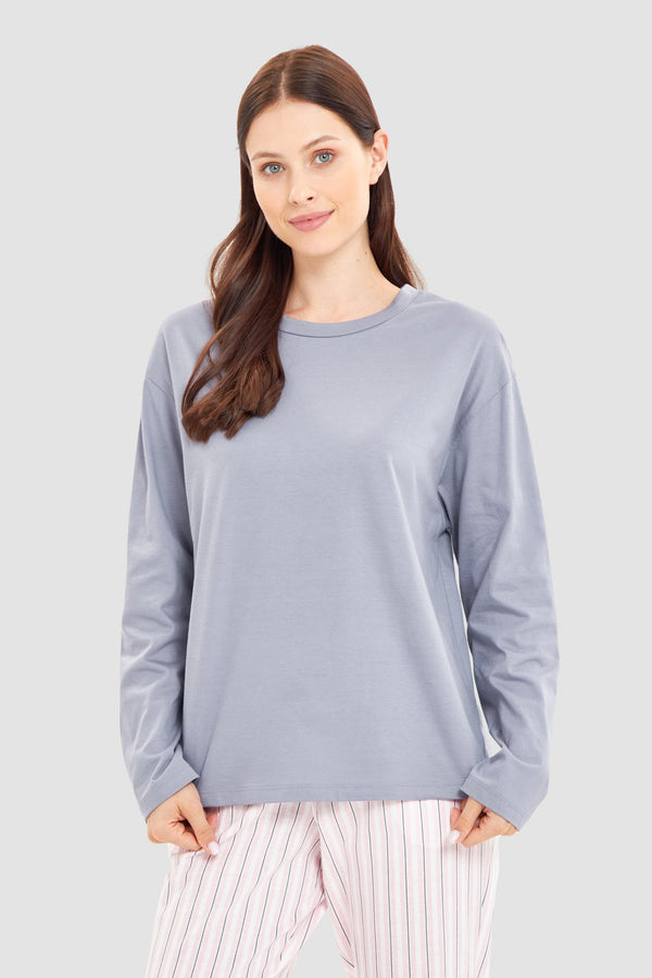 Rösch Langarm-Shirt „Plane Color“ mit Rundhalsausschnitt