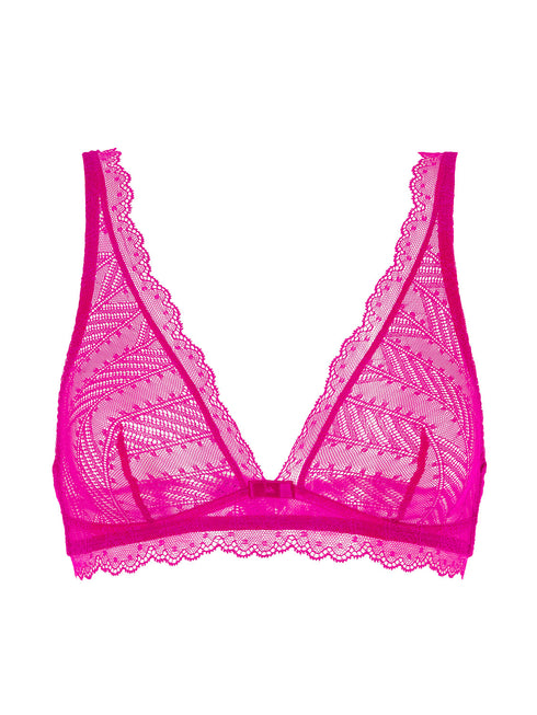 Simone Perele Canopee Triangel-Bralette ohne Bügel – Rose Hibiscus