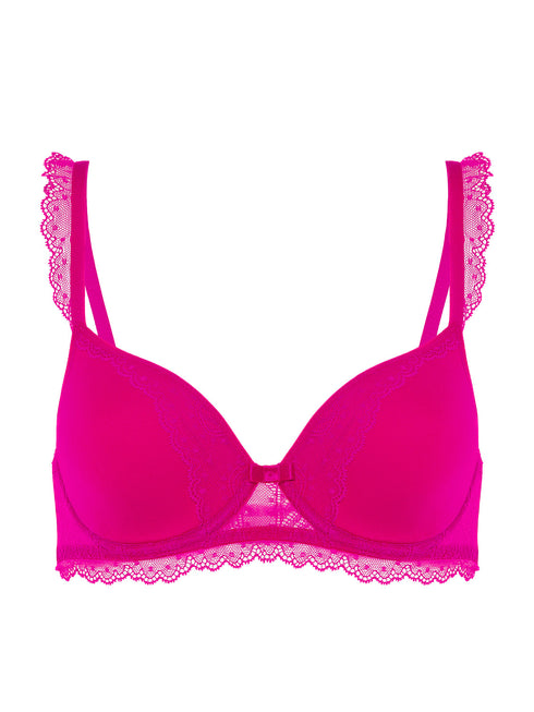 Simone Perele Canopee Spacer-BH mit tiefem Dekolleté – Rose Hibiscus