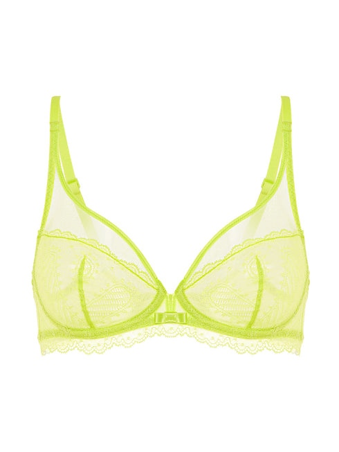Simone Perele Canopee Spitzen-BH mit Bügel – Triangel, tiefes Décolleté Lime
