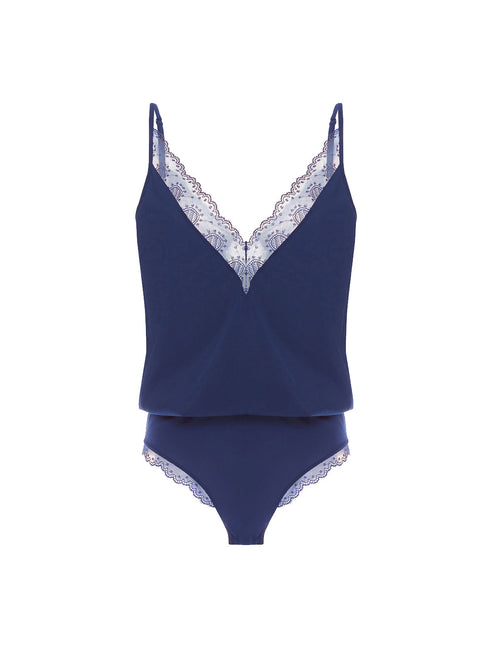 Simone Perele Canopee Body aus Crêpe und Spitze