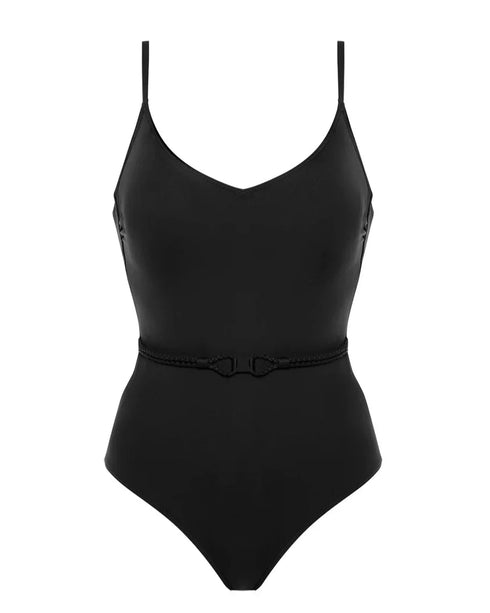 Bügelloser gepolsterter Badeanzug Schwarz SELECT SIMONE PÉRÈLE