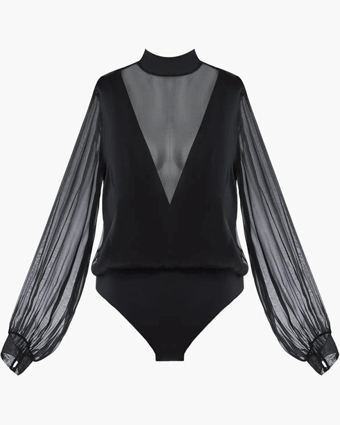 AUBADE Langärmeliger Body LES BODYS BY AUBADE Black