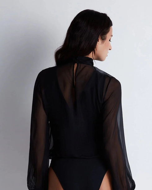 AUBADE Langärmeliger Body LES BODYS BY AUBADE Black