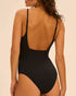 Bügelloser gepolsterter Badeanzug Schwarz SELECT SIMONE PÉRÈLE