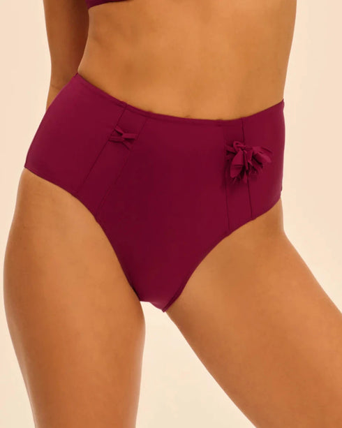 Bikini Slip mit hohem Bund Cranberry MIRACLE SIMONE PÉRÈLE