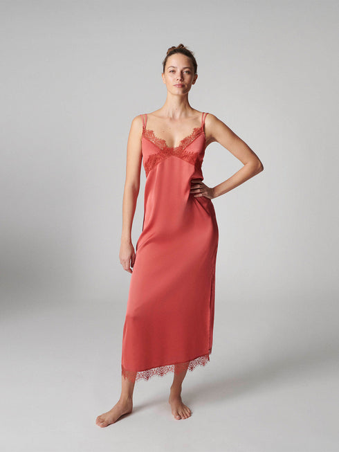 Nighty Lang Rosenquarz SATIN SECRETS SIMONE PÉRÈLE