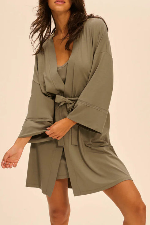 Kimono Vert Argile AURORE SIMONE PÉRÈLE