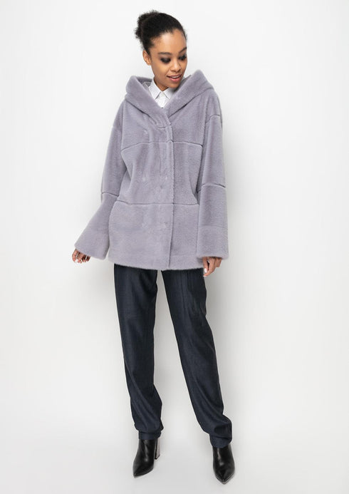 Wendbarer Eco-Kunstpelzmantel