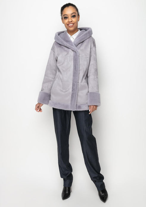 Wendbarer Eco-Kunstpelzmantel