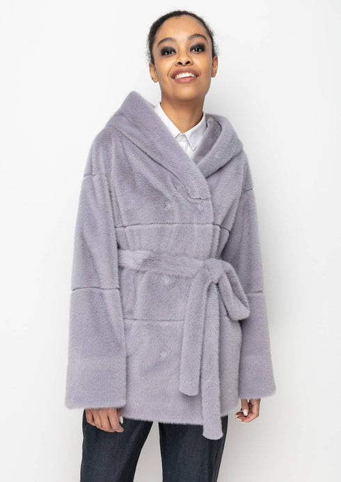 Wendbarer Eco-Kunstpelzmantel