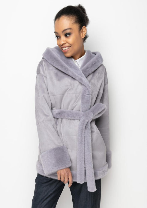 Wendbarer Eco-Kunstpelzmantel