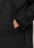 Shearlingjacke aus Eko-Kunstfell schwarz