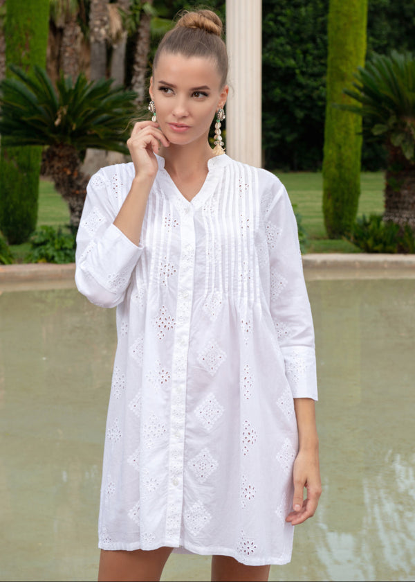 Tunikakleid Weiß 23F-808 C FRESH COTTON