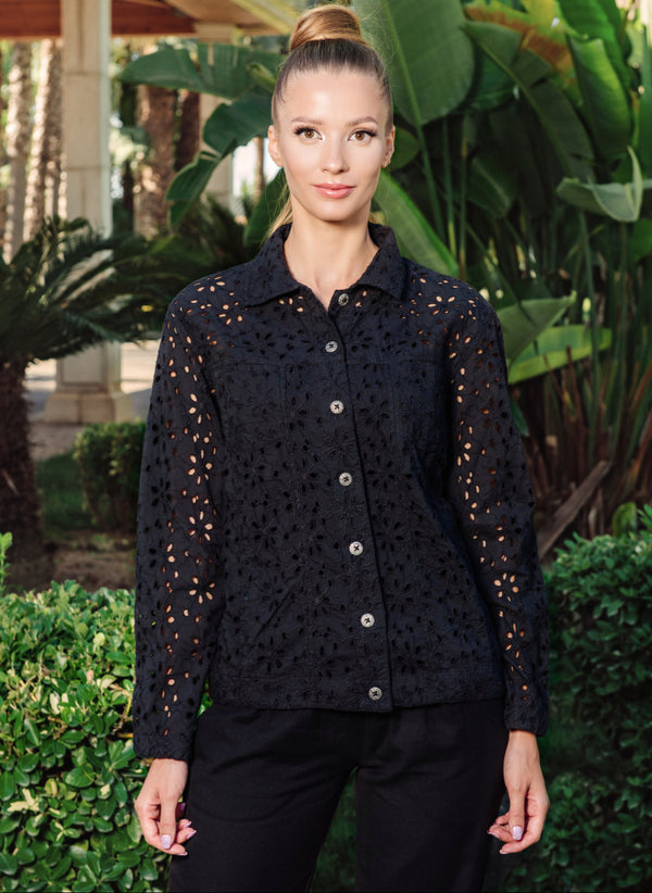 Blouse Black 23F-811/2C FRESH COTTON