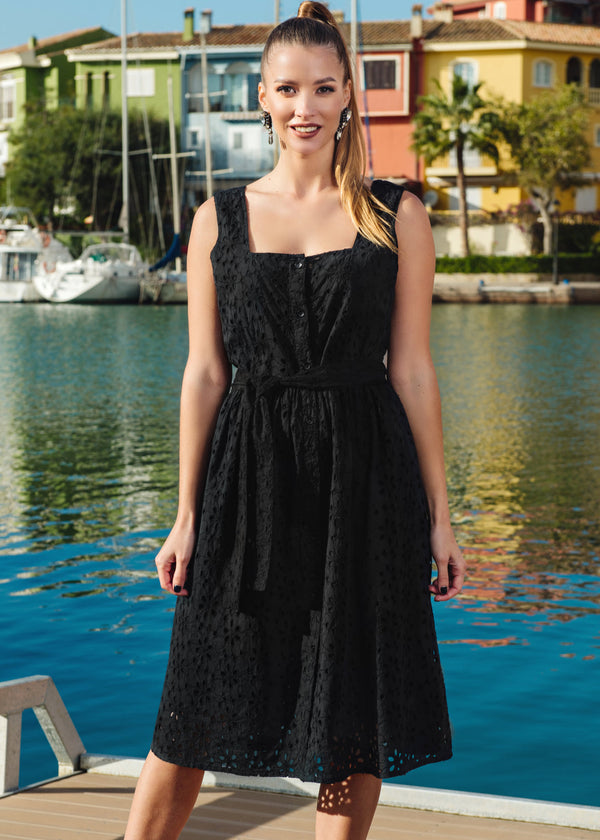 Dress Black 23F-817/2 C FRESH COTTON