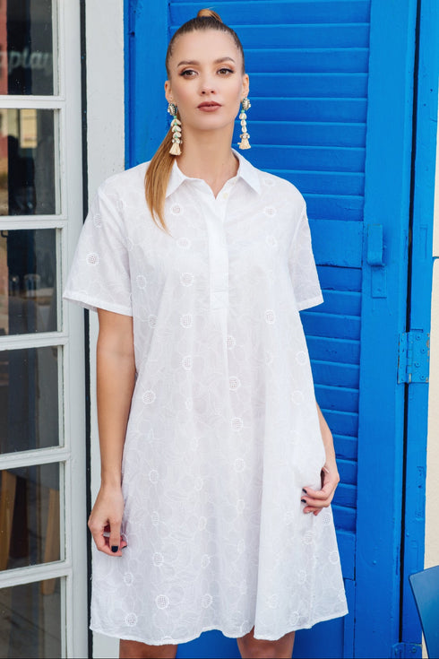 Kleid Weiß 23F-824/1C FRESH COTTON