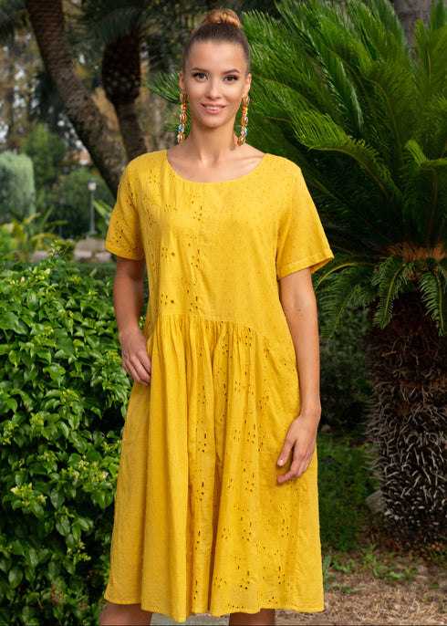 Kleid Gelb 23F-827/11 C FRESH COTTON