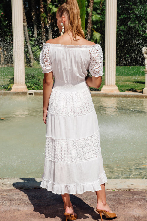 Kleid Weiß 23F-840 C FRESH COTTON