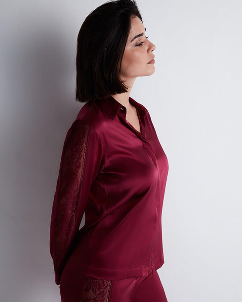AUBADE Bluse MIDNIGHT WHISPER Crimson Red