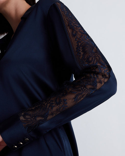 AUBADE Bluse MIDNIGHT WHISPER Evening Blue