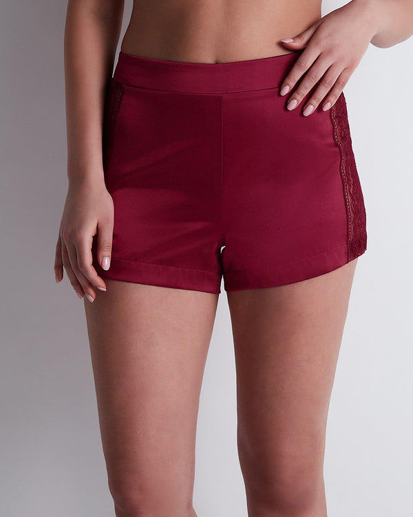 AUBADE Shorts MIDNIGHT WHISPER Crimson Red