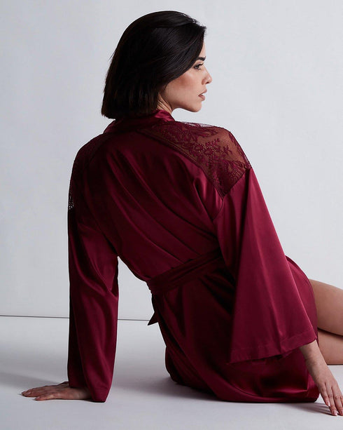 AUBADE Kimono MIDNIGHT WHISPER Crimson Red