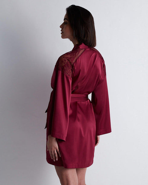 AUBADE Kimono MIDNIGHT WHISPER Crimson Red