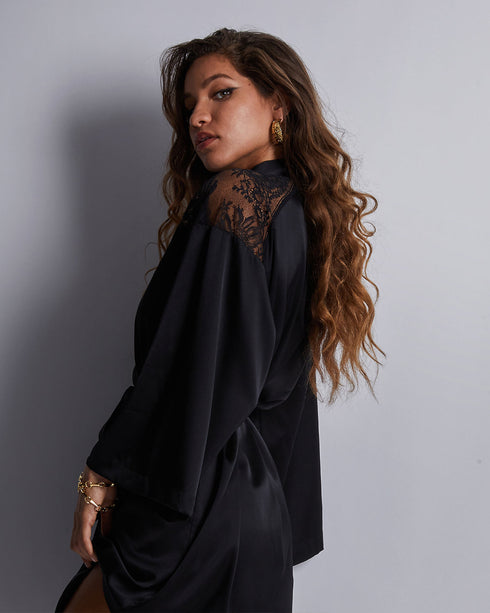 AUBADE Kimono MIDNIGHT WHISPER Noir