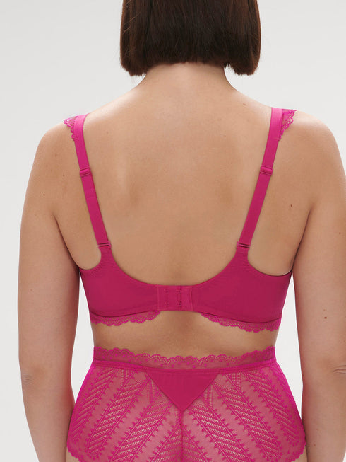 Simone Perele Canopee Spacer-BH mit tiefem Dekolleté – Rose Hibiscus