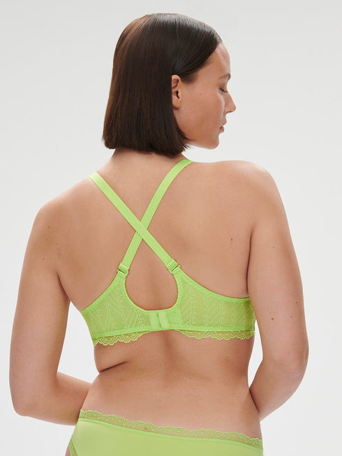 Simone Perele Canopee Spitzen-BH mit Bügel – Triangel, tiefes Décolleté Lime