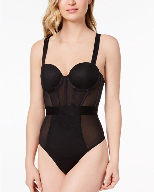 Trägerloser String-Body Black SHEERS DKNY INTIMATES