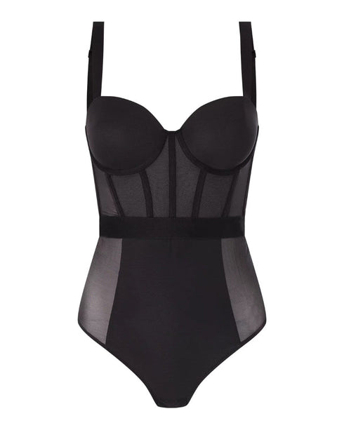 Trägerloser String-Body Black SHEERS DKNY INTIMATES
