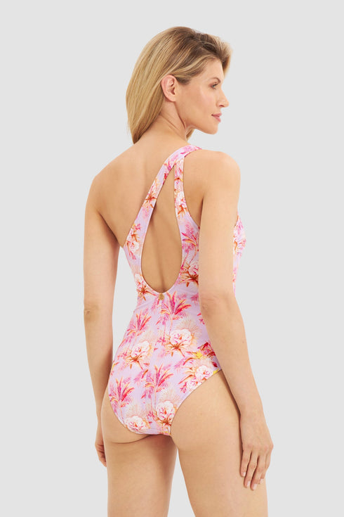 Féraud One-Shoulder Bikini-Top „Palm“ – mit herausnehmbaren Spacer-Cups