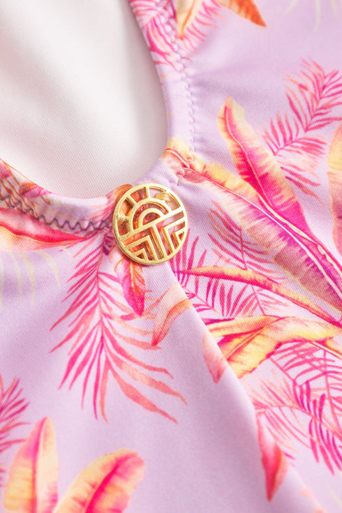 Féraud One-Shoulder Bikini-Top „Palm“ – mit herausnehmbaren Spacer-Cups