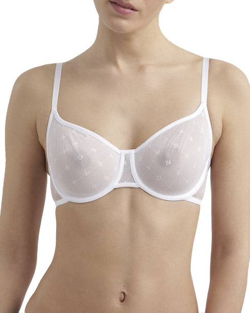 Bügel-BH Poplin White MONOGRAM MESH DKNY INTIMATES