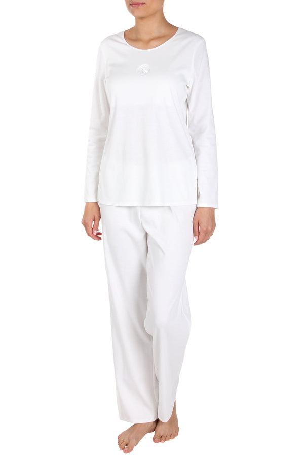 Féraud Damen-Pyjama aus Interlock-Baumwolle CHAMPAGNER